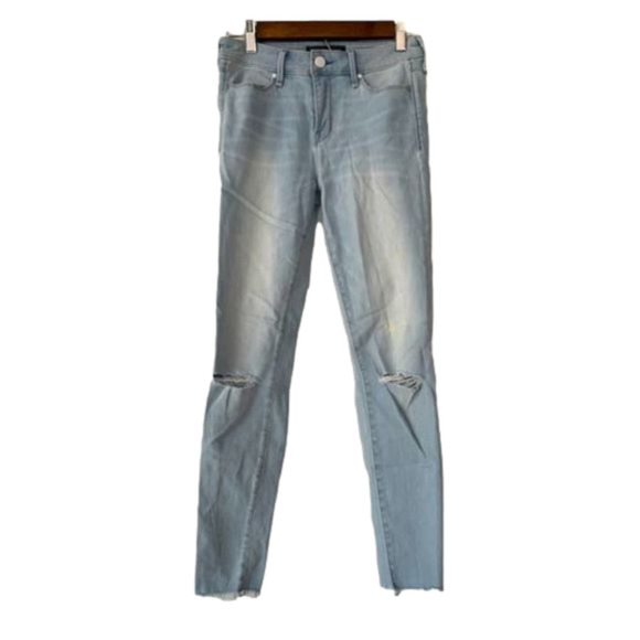 ABERCROMBIE & Fitch Jeans Signature Collection Skinny Jeans Light Wash Size 25 - Picture 1 of 6